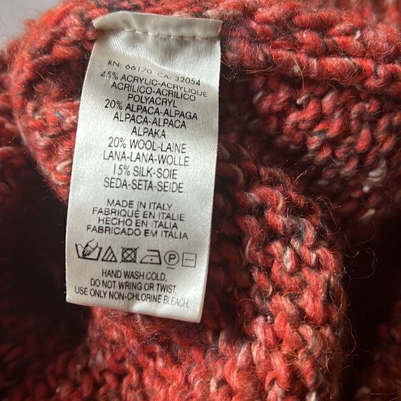 Moth gorgeous thick chunky sweater made in Italy Women’s Small wool silk blend - Picture 10 of 10